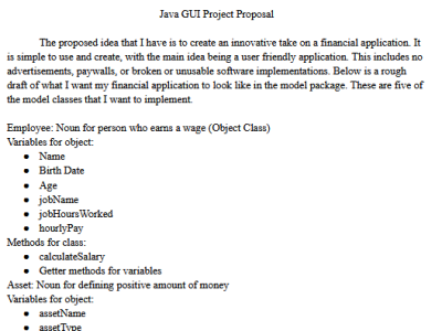 Java Development Guide: Financial Application GUI