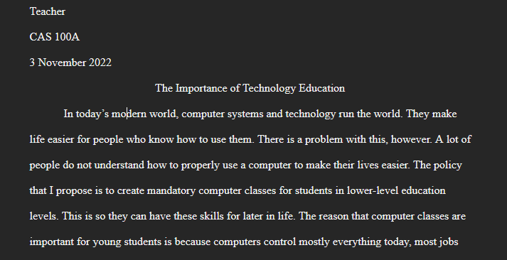 technology essay